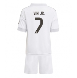 Real Madrid Vinicius Junior #7 Hjemmedraktsett Barn 2025-26 Kortermet (+ Korte bukser)