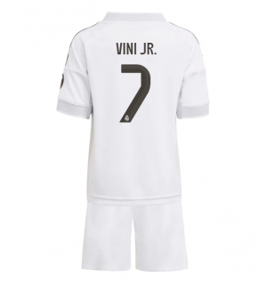 Real Madrid Vinicius Junior #7 Hjemmedraktsett Barn 2025-26 Kortermet (+ Korte bukser)