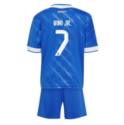 Real Madrid Vinicius Junior #7 Tredjedraktsett Barn 2025-26 Kortermet (+ Korte bukser)