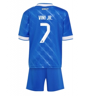 Real Madrid Vinicius Junior #7 Tredjedraktsett Barn 2025-26 Kortermet (+ Korte bukser)
