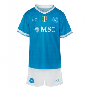 SSC Napoli Hjemmedraktsett Barn 2025-26 Kortermet (+ Korte bukser)