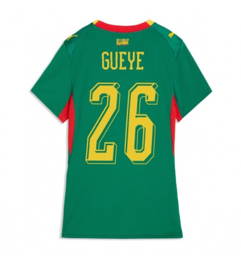 Senegal Pape Gueye #26 Bortedrakt Dame VM 2026 Kortermet Senegal Pape Gueye #26 Bortedrakt Dame VM 2026 Kortermet