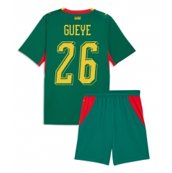 Senegal Pape Gueye #26 Bortedraktsett Barn VM 2026 Kortermet (+ Korte bukser)