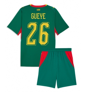 Senegal Pape Gueye #26 Bortedraktsett Barn VM 2026 Kortermet (+ Korte bukser)
