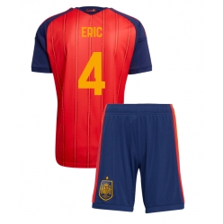 Spania Eric Garcia #4 Hjemmedraktsett Barn VM 2026 Kortermet (+ Korte bukser)