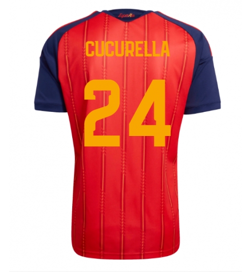 Spania Marc Cucurella #24 Hjemmedrakt VM 2026 Kortermet Spania Marc Cucurella #24 Hjemmedrakt VM 2026 Kortermet