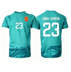 Spania Unai Simon #23 Keeper Bortedrakt VM 2026 Kortermet