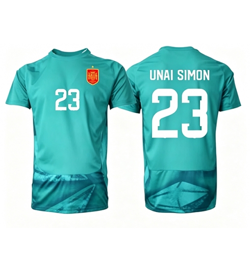 Spania Unai Simon #23 Keeper Bortedrakt VM 2026 Kortermet Spania Unai Simon #23 Keeper Bortedrakt VM 2026 Kortermet