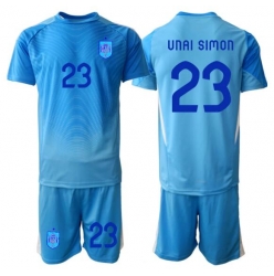 Spania Unai Simon #23 Keeper Hjemmedraktsett Barn VM 2026 Kortermet (+ Korte bukser)