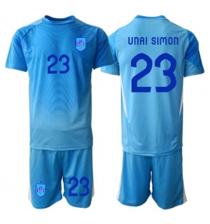 Spania Unai Simon #23 Keeper Hjemmedraktsett Barn VM 2026 Kortermet (+ Korte bukser)