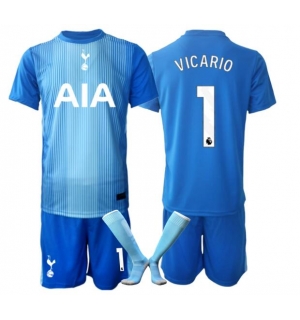 Tottenham Hotspur Guglielmo Vicario #1 Keeper Bortedraktsett Barn 2025-26 Kortermet (+ Korte bukser)