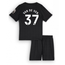 Tottenham Hotspur Micky van de Ven #37 Bortedraktsett Barn 2025-26 Kortermet (+ Korte bukser)