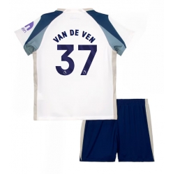 Tottenham Hotspur Micky van de Ven #37 Hjemmedraktsett Barn 2025-26 Kortermet (+ Korte bukser)