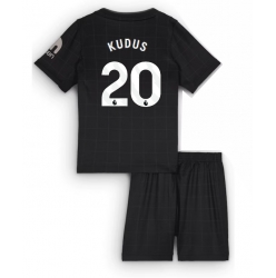 Tottenham Hotspur Mohammed Kudus #20 Bortedraktsett Barn 2025-26 Kortermet (+ Korte bukser)