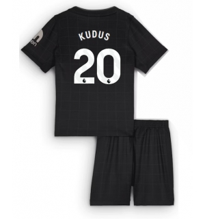 Tottenham Hotspur Mohammed Kudus #20 Bortedraktsett Barn 2025-26 Kortermet (+ Korte bukser)