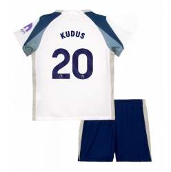 Tottenham Hotspur Mohammed Kudus #20 Hjemmedraktsett Barn 2025-26 Kortermet (+ Korte bukser)