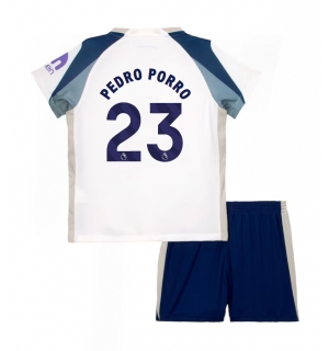 Tottenham Hotspur Pedro Porro #23 Hjemmedraktsett Barn 2025-26 Kortermet (+ Korte bukser)