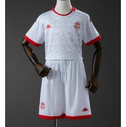 Tunisia Bortedraktsett Barn VM 2026 Kortermet (+ Korte bukser)