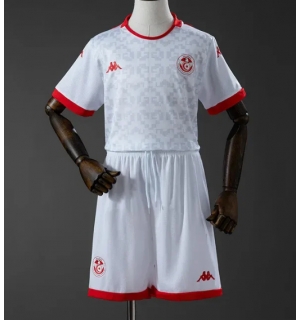 Tunisia Bortedraktsett Barn VM 2026 Kortermet (+ Korte bukser)