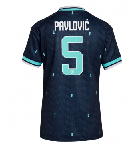 Tyskland Aleksandar Pavlovic #5 Bortedrakt Dame VM 2026 Kortermet Tyskland Aleksandar Pavlovic #5 Bortedrakt Dame VM 2026 Kortermet