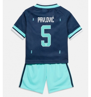 Tyskland Aleksandar Pavlovic #5 Bortedraktsett Barn VM 2026 Kortermet (+ Korte bukser)
