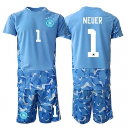 Tyskland Manuel Neuer #1 Keeper Bortedraktsett Barn VM 2026 Kortermet (+ Korte bukser)