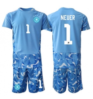 Tyskland Manuel Neuer #1 Keeper Bortedraktsett Barn VM 2026 Kortermet (+ Korte bukser)