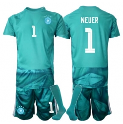 Tyskland Manuel Neuer #1 Keeper Hjemmedraktsett Barn VM 2026 Kortermet (+ Korte bukser)