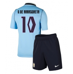Uruguay Giorgian de Arrascaeta #10 Hjemmedraktsett Barn VM 2026 Kortermet (+ Korte bukser)