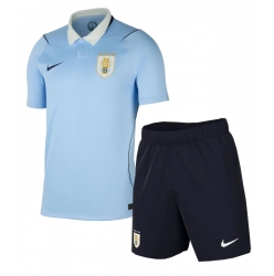 Uruguay Hjemmedraktsett Barn VM 2026 Kortermet (+ Korte bukser)