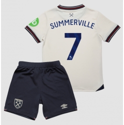 West Ham United Crysencio Summerville #7 Bortedraktsett Barn 2025-26 Kortermet (+ Korte bukser)
