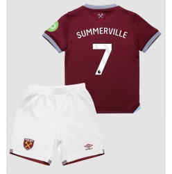 West Ham United Crysencio Summerville #7 Hjemmedraktsett Barn 2025-26 Kortermet (+ Korte bukser)