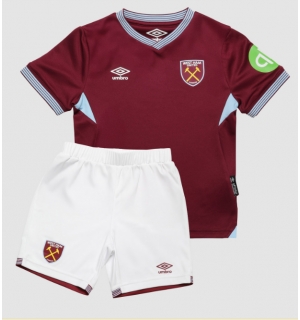 West Ham United Hjemmedraktsett Barn 2025-26 Kortermet (+ Korte bukser)