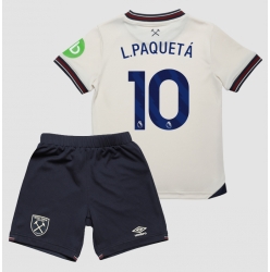 West Ham United Lucas Paqueta #10 Bortedraktsett Barn 2025-26 Kortermet (+ Korte bukser)