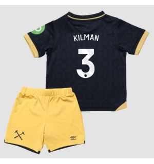West Ham United Max Kilman #3 Tredjedraktsett Barn 2025-26 Kortermet (+ Korte bukser)