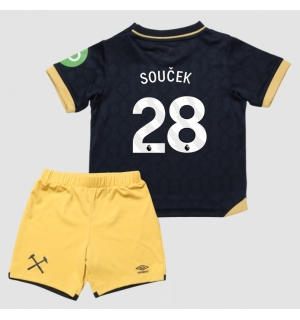 West Ham United Tomas Soucek #28 Tredjedraktsett Barn 2025-26 Kortermet (+ Korte bukser)