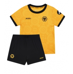 Wolves Hjemmedraktsett Barn 2025-26 Kortermet (+ Korte bukser)