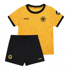 Wolves Hjemmedraktsett Barn 2025-26 Kortermet (+ Korte bukser)